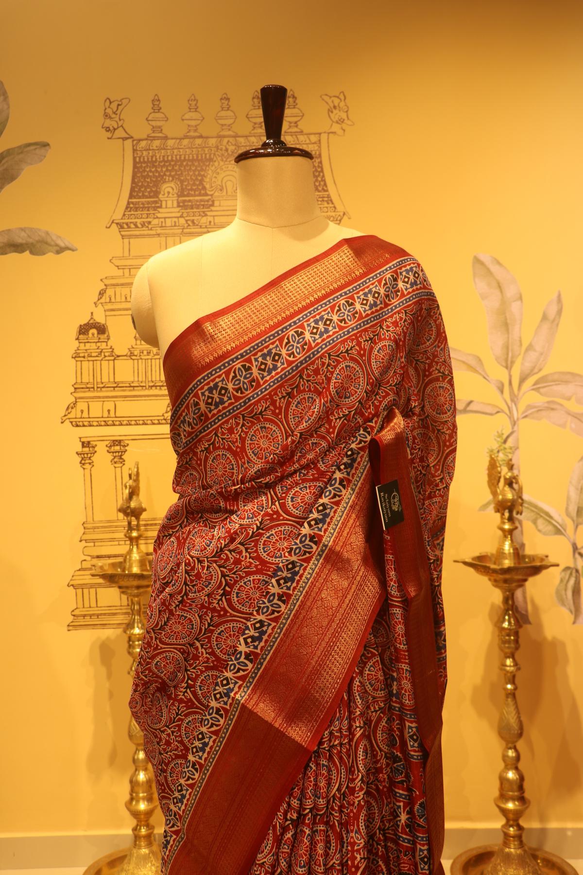 ajrak semi linen