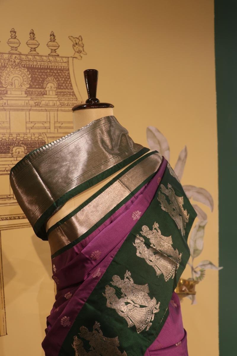 Radhe Krishna semi silk