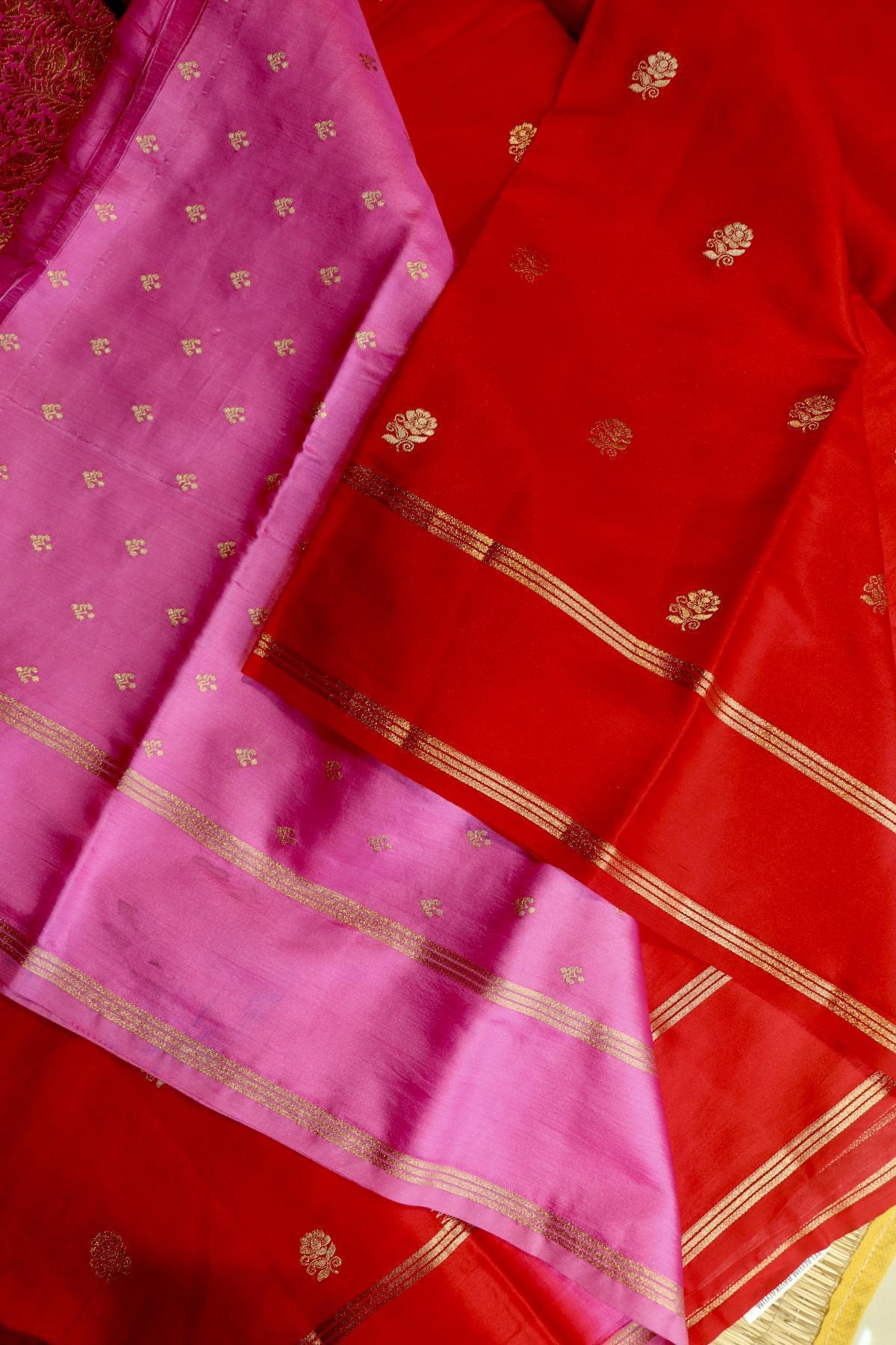 Gaji red with pink