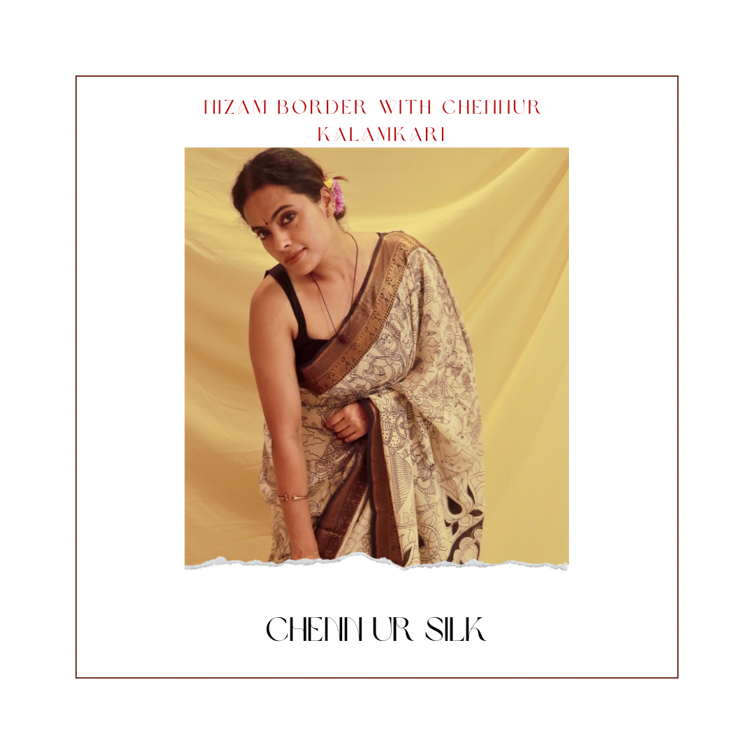 Chennuri silk black and white